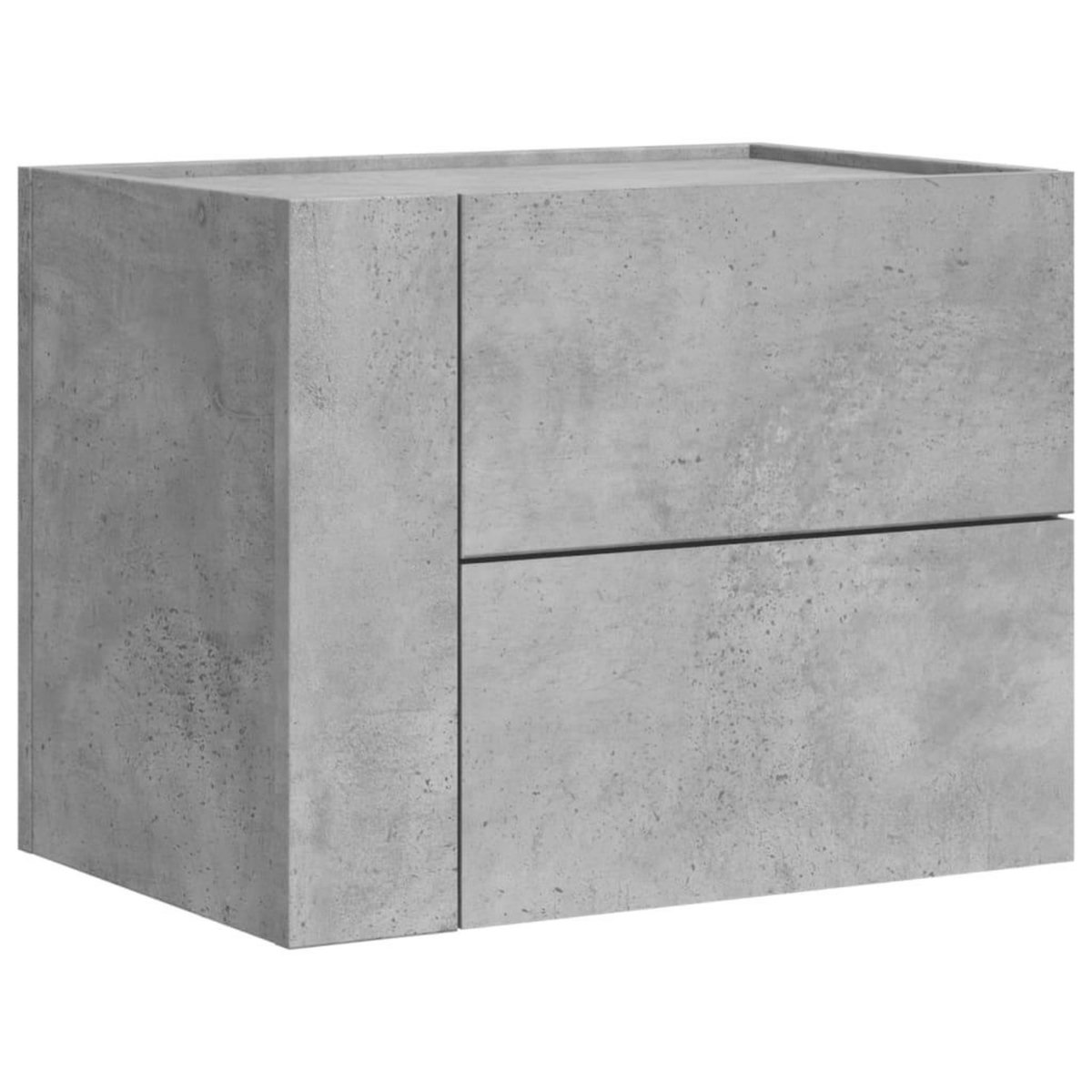 VIDAXL Tables de chevet murales 2 pcs gris beton 45x30x35 cm
