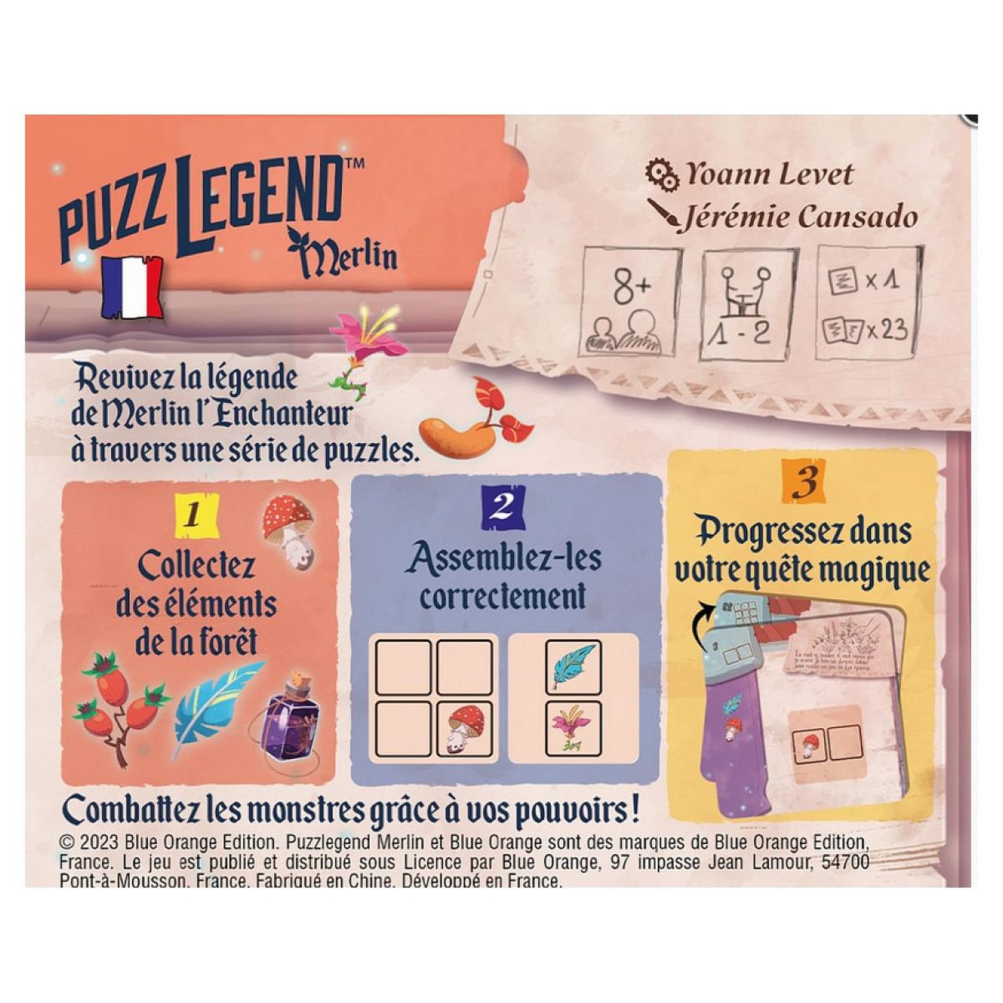 Voir la diapositive 2 : Blue orange Puzzle Legend Merlin jeu de logique