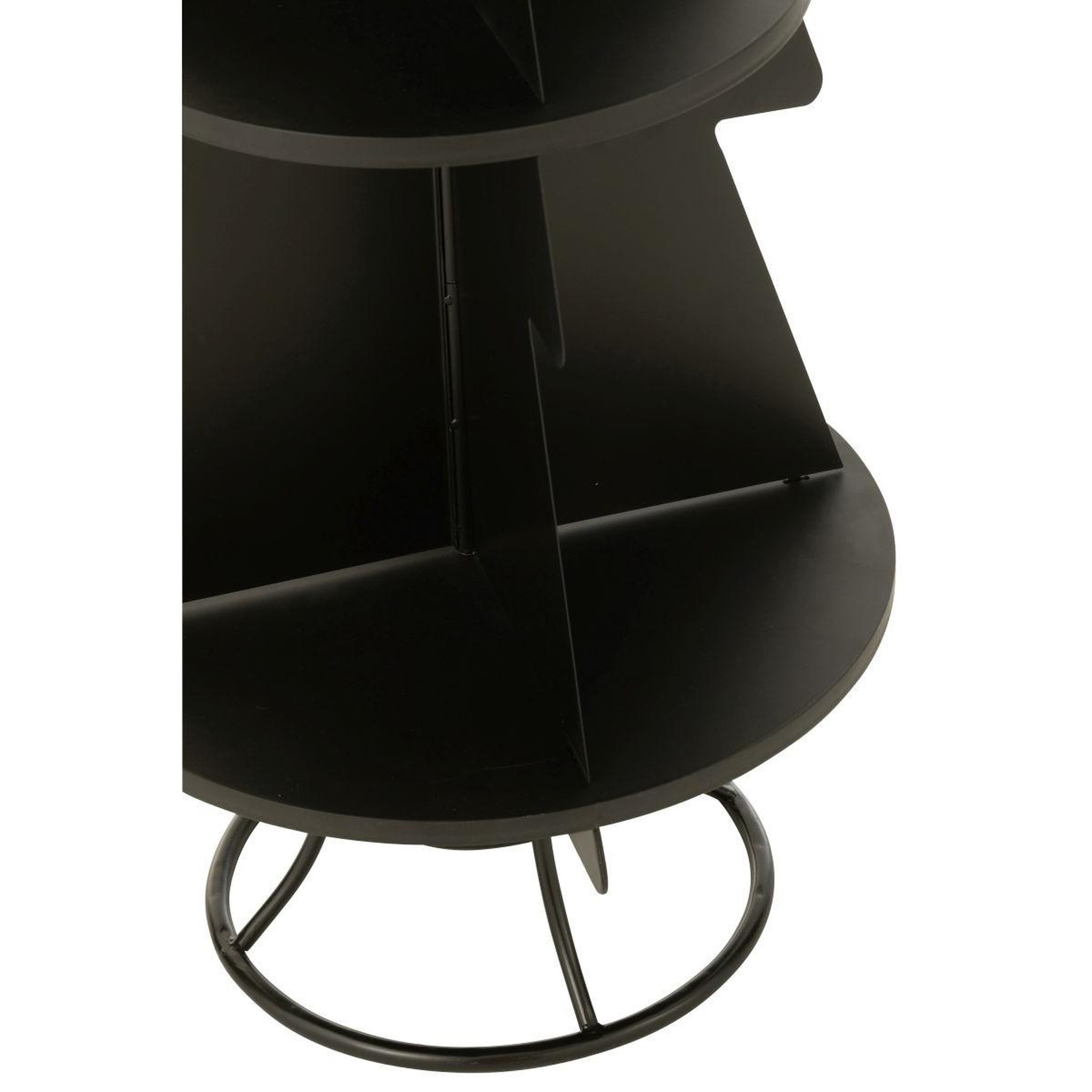 Voir la diapositive 3 : J-LINE Étagère sapin 3 niveaux  xmas  120cm noir