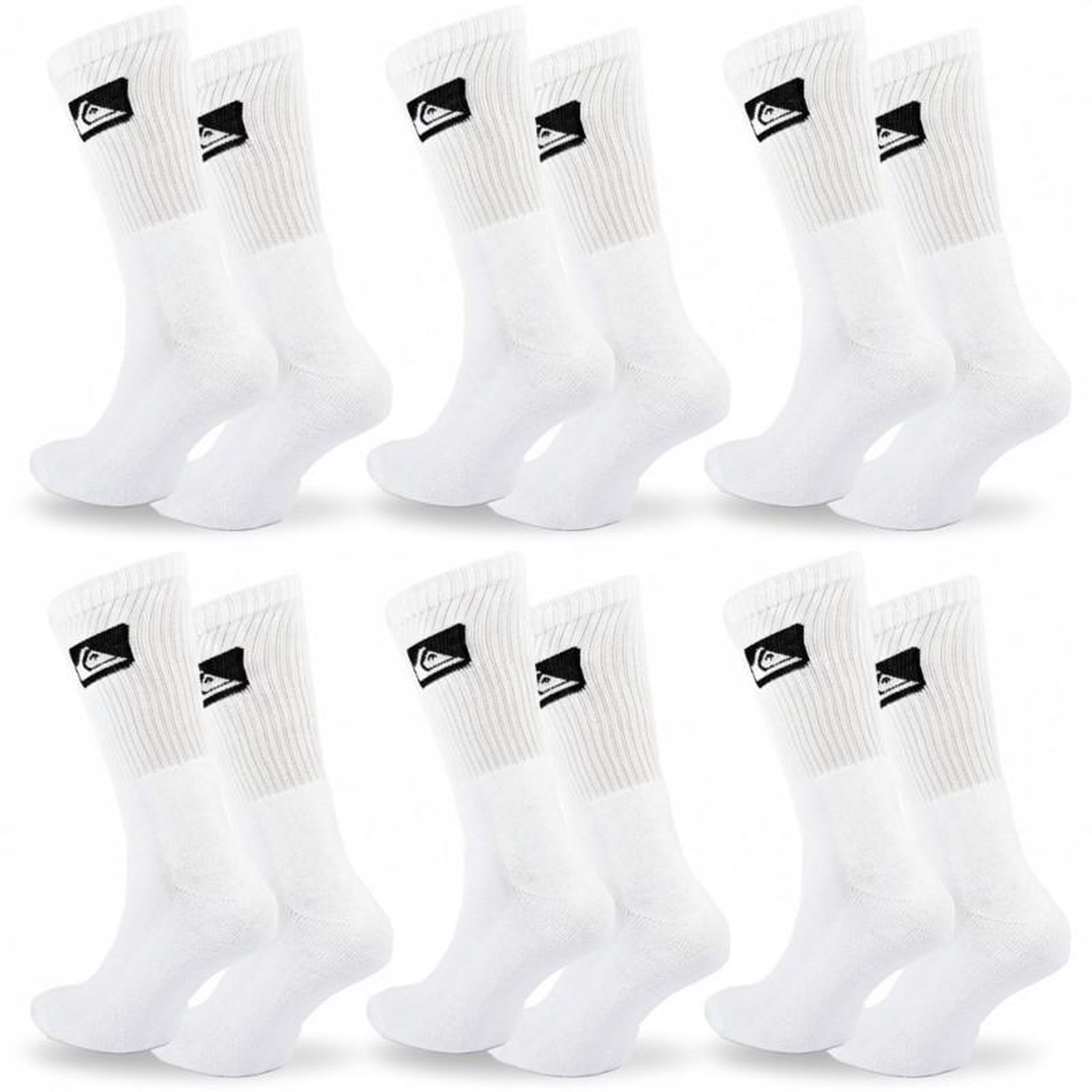 Voir la diapositive 5 : QUIKSILVER Quiksilver Pack de Chaussettes Homme Crew – Lot 6 Paires Sport Cushioned