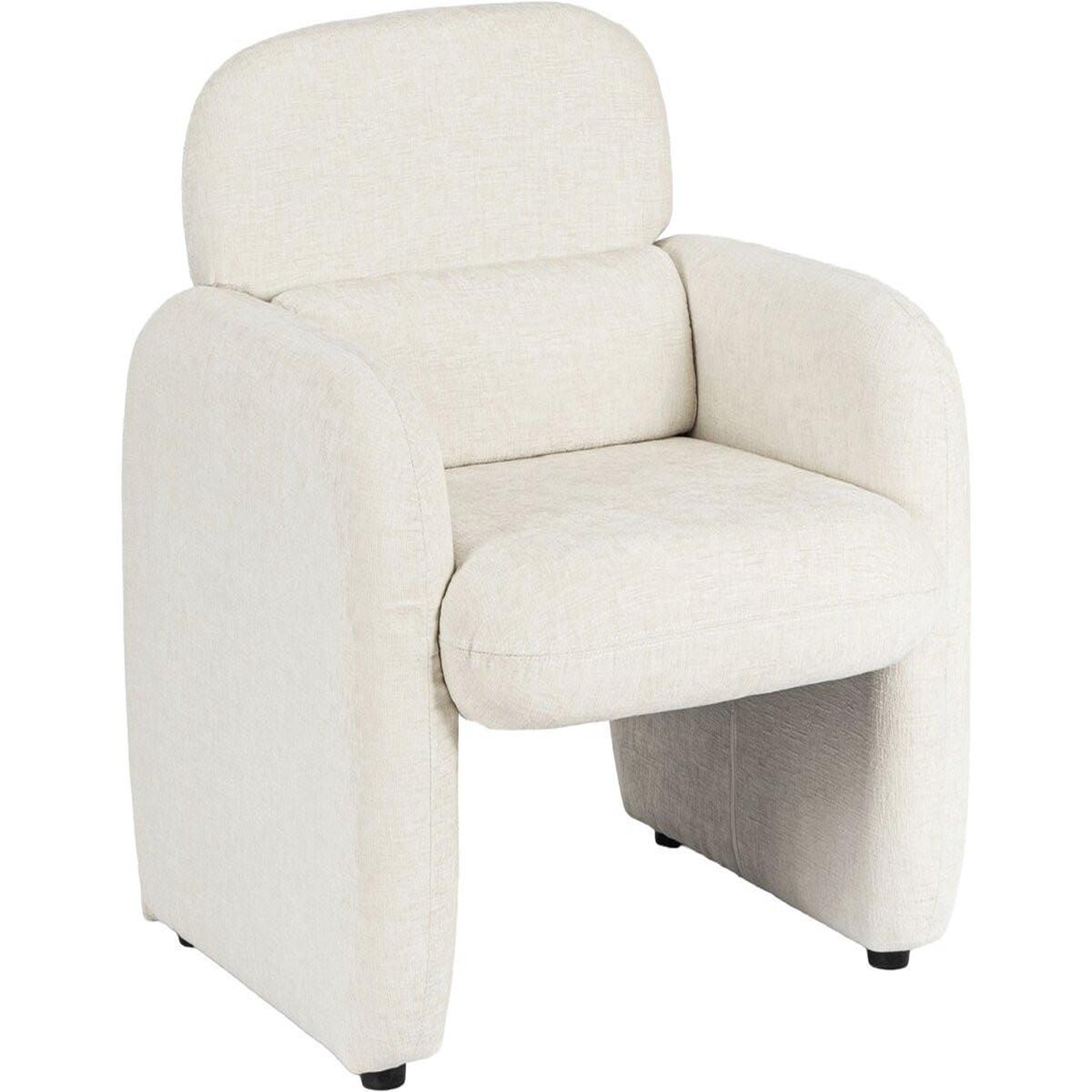 Habitat et Jardin Fauteuil lounge en tissu chiné  cozmo  - 78 x 79 x 77 cm - crème