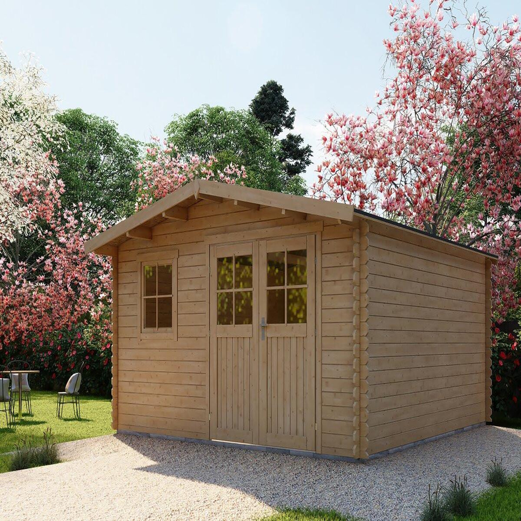 Voir la diapositive 2 : Habitat et Jardin Abri de jardin bois  Belval  - 18,75 m² - 28 mm