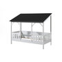 Voir la diapositive 2 : Paris Prix Pack - Lit Cabane Enfant & Sommier  Housebed III  90x200cm Blanc & Noir