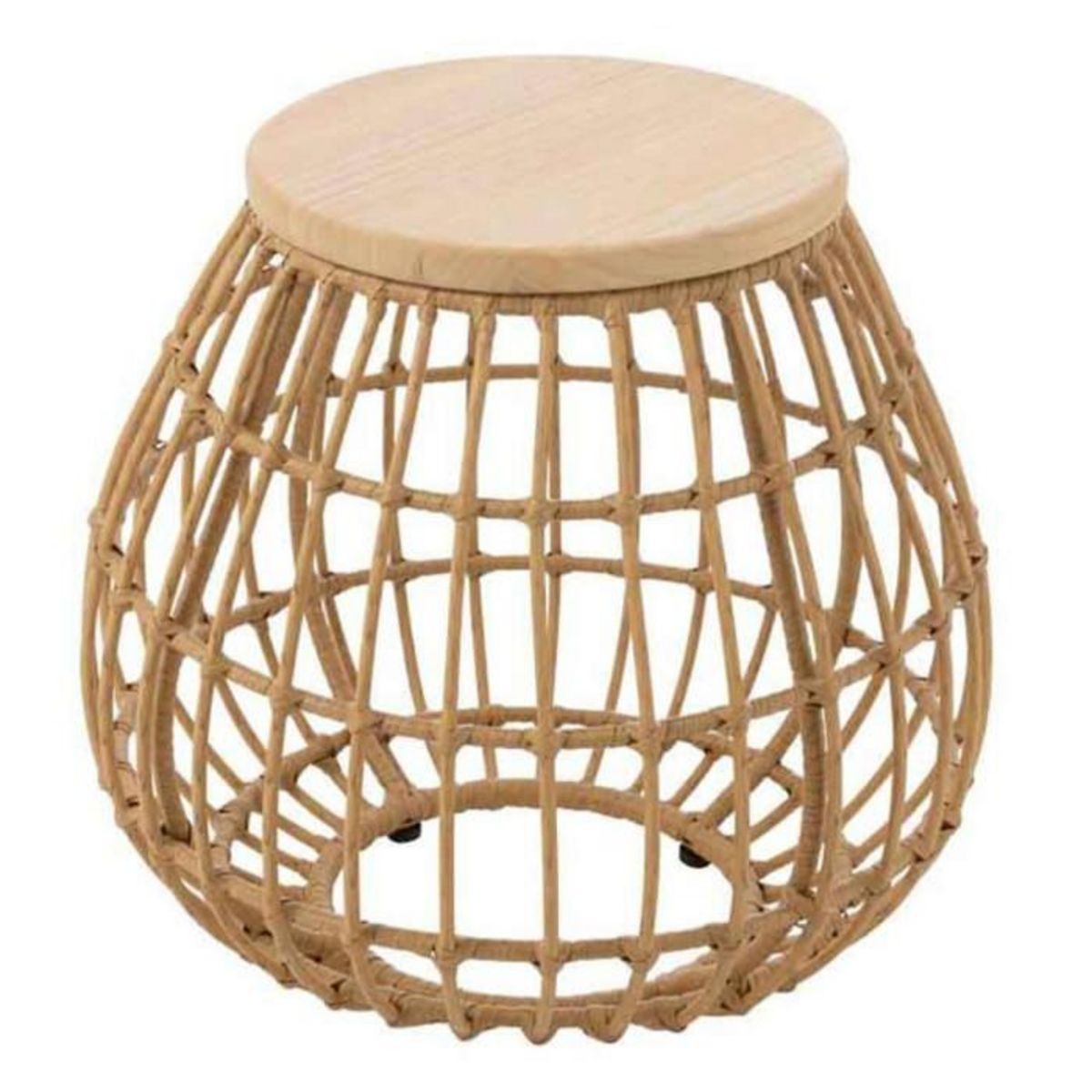 Paris Prix Table d'Appoint Design  Panier  50cm Naturel