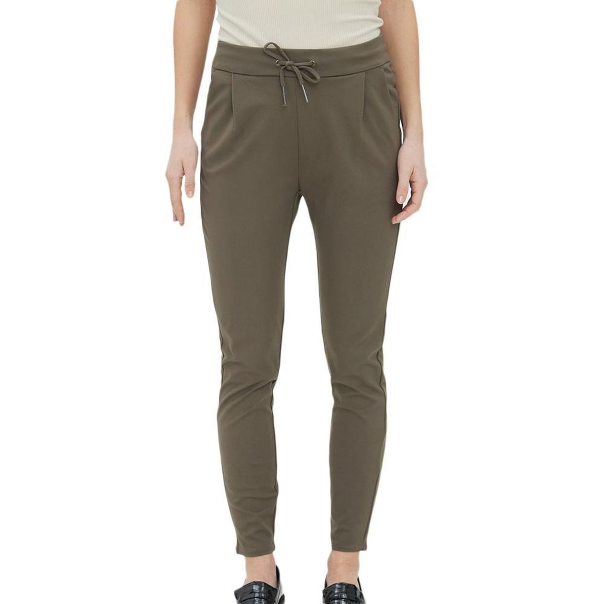 Vero Moda Pantalon Kaki Marron Femme Meva