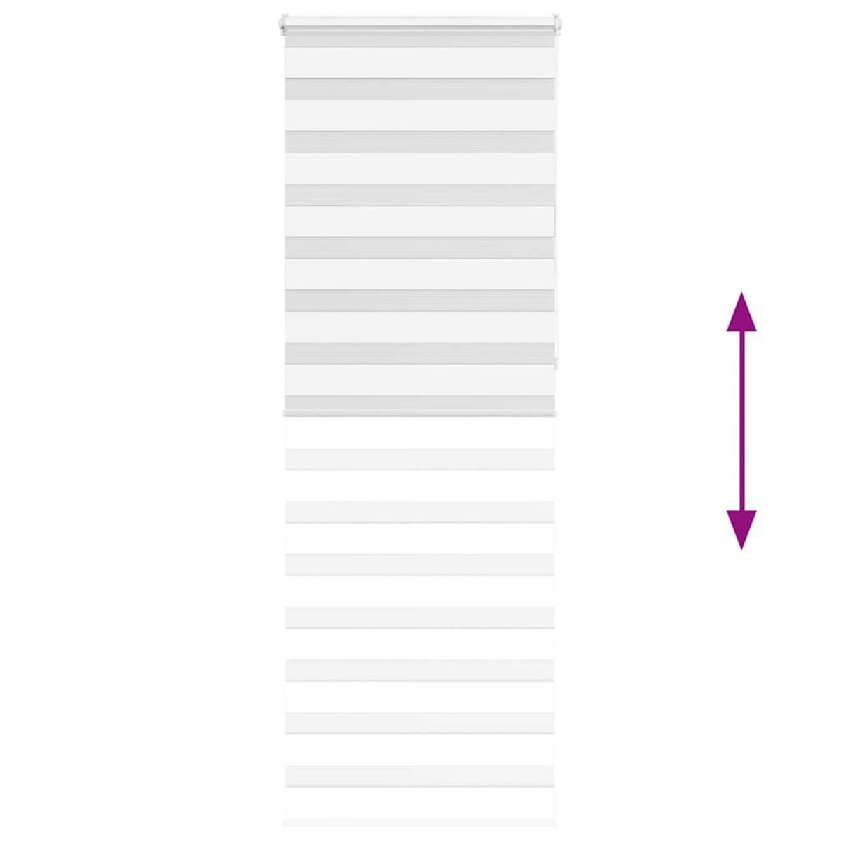 VIDAXL Store zebre blanc 75x230 cm largeur du tissu 70,9 cm polyester