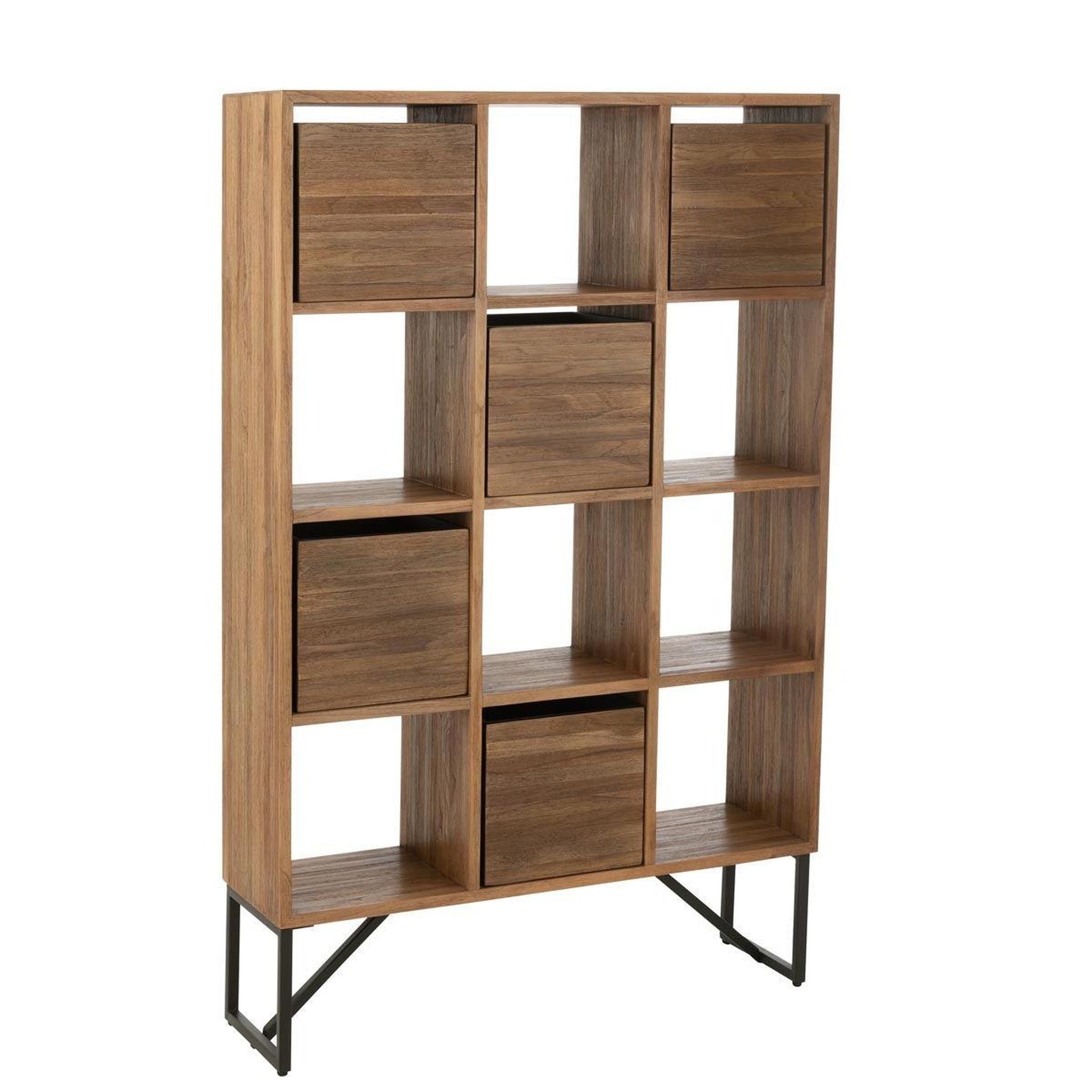 Voir la diapositive 3 : Paris Prix Étagère avec tiroirs en bois  teck  158cm naturel