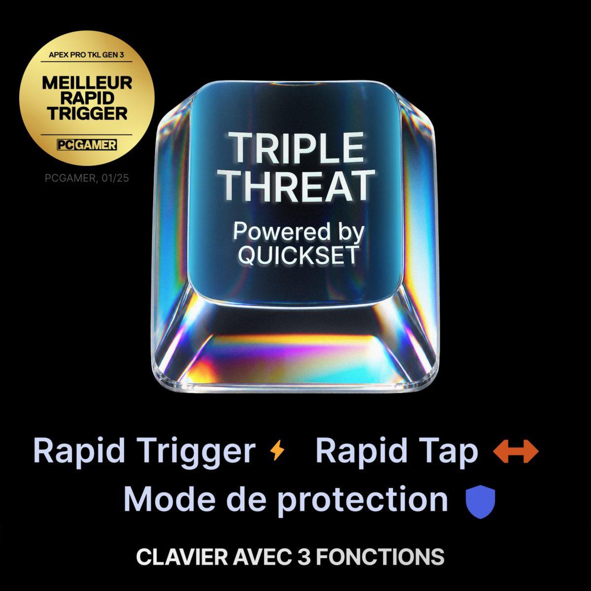 Voir la diapositive 2 : STEEL SERIES Clavier gamer Apex Pro TKL Gen 3 Steel FR