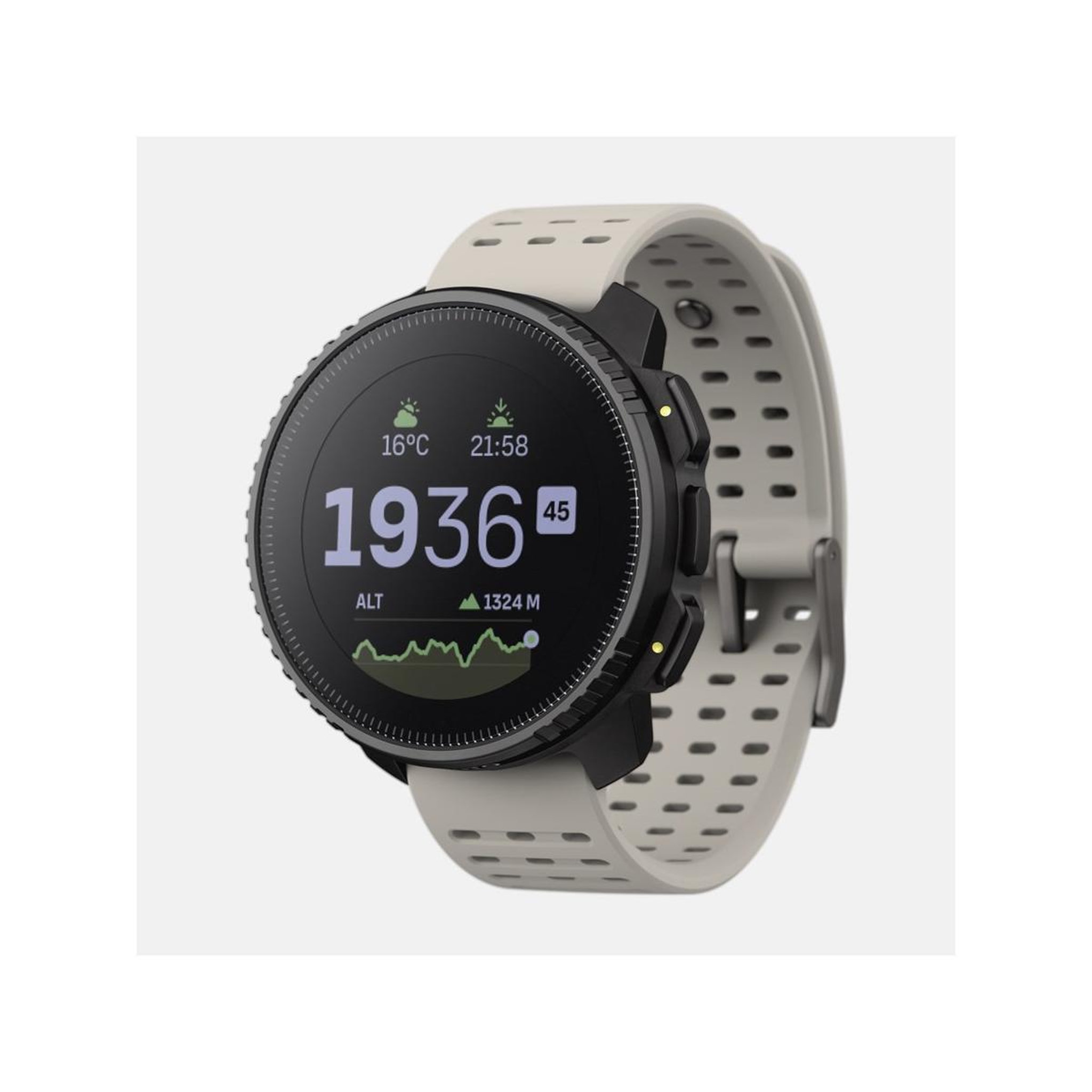 Voir la diapositive 2 : Suunto Montre connectée Suunto Vertical Black Sand avec bracelet silicone Beige