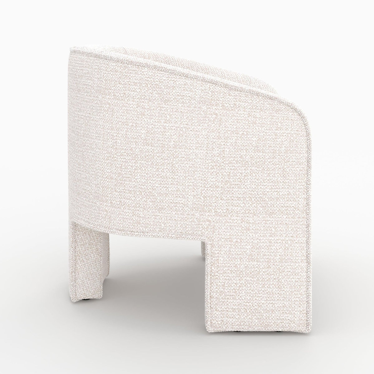 Rendez vous déco Fauteuil en tissu texturé crème-Nelia