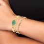 Voir la diapositive 2 : SC BOHEME Lot de 3 bracelets SC Bohème en Laiton Finement doré orné d'une Malachite
