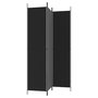 Voir la diapositive 5 : VIDAXL Cloison de separation 3 panneaux Noir 150x220 cm Tissu