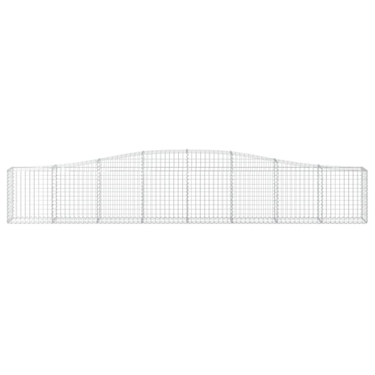 VIDAXL Paniers a gabions arques 20 pcs 400x30x60/80 cm Fer galvanise