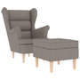 Voir la diapositive 2 : VIDAXL Fauteuil avec repose-pied Taupe Tissu