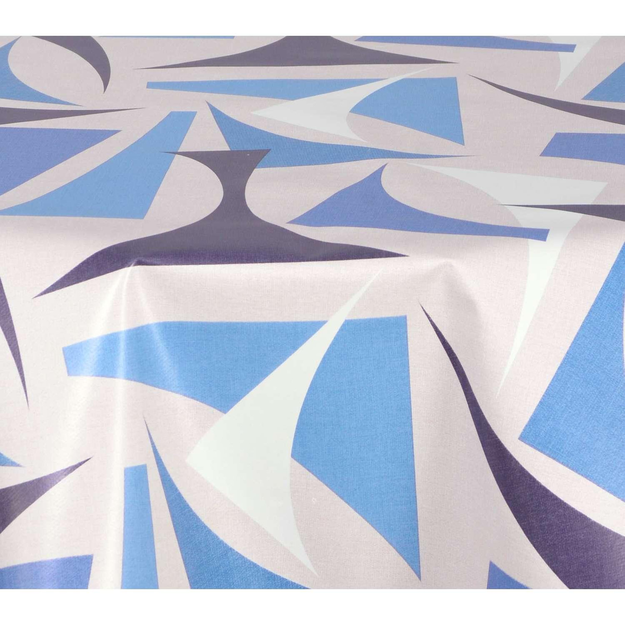 Voir la diapositive 3 : HABITABLE Nappe en toile cirée ronde Figu - Diam. 150 cm - Bleu