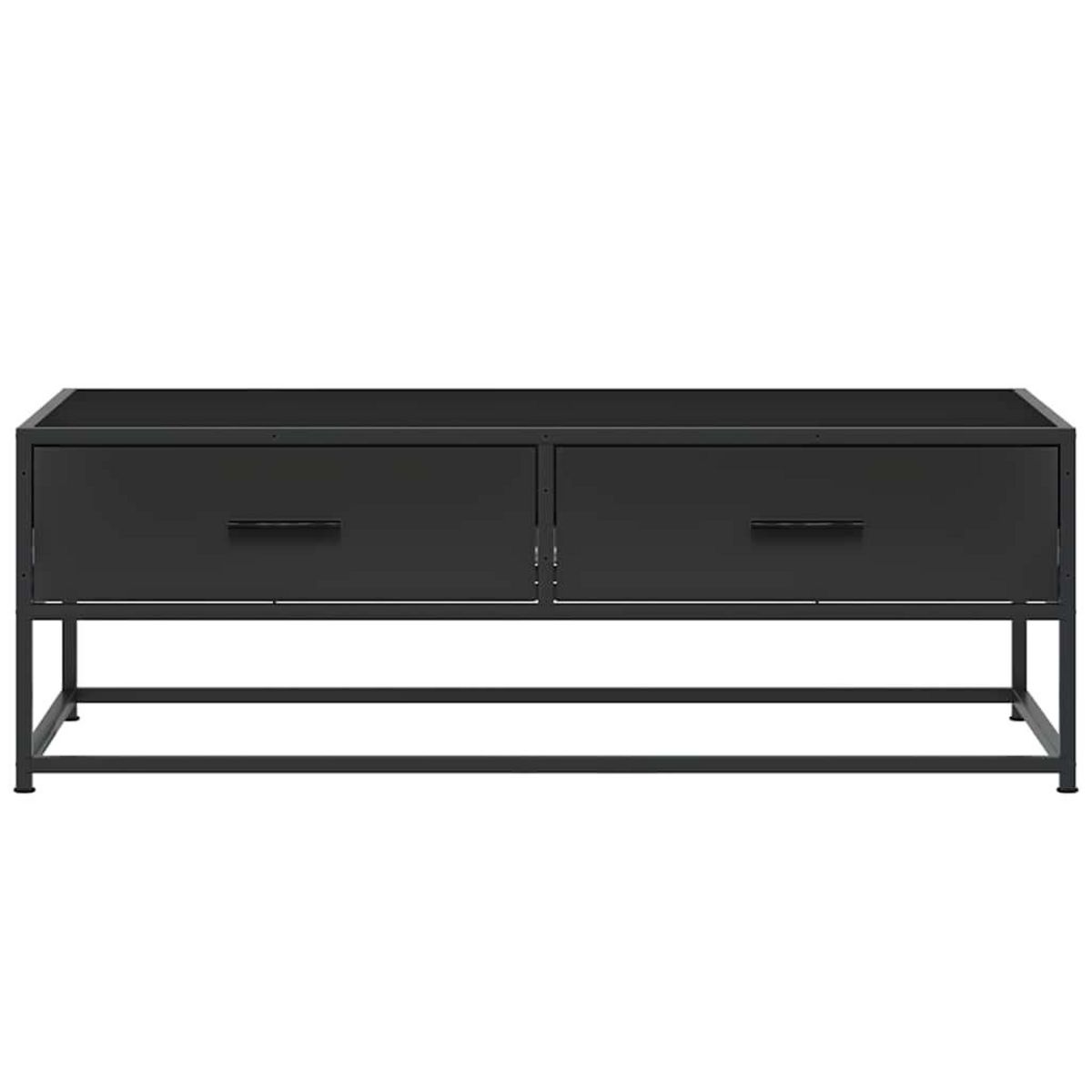 VIDAXL Table basse noir 100x50x35 cm bois d'ingenierie et metal