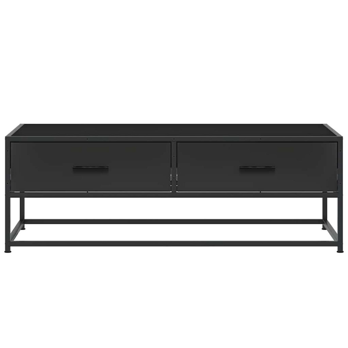 VIDAXL Table basse noir 100x50x35 cm bois d'ingenierie et metal