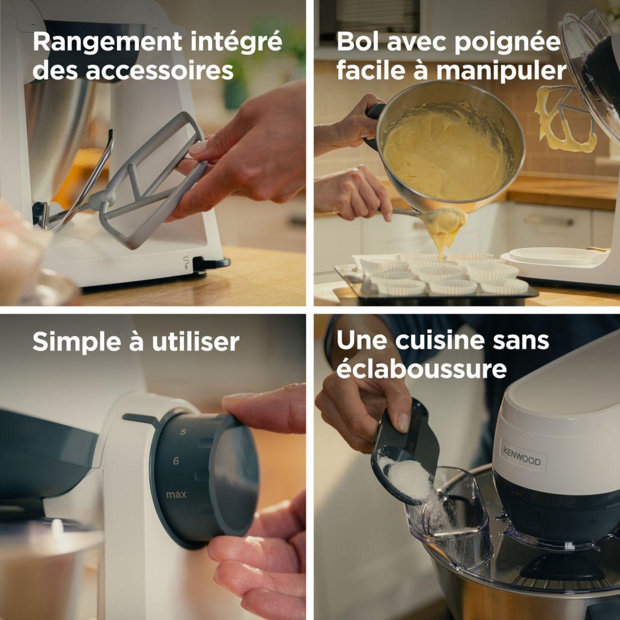 Voir la diapositive 4 : KENWOOD Robot pâtissier multi-tasker khc30.046wh