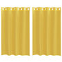 Voir la diapositive 2 : VIDAXL Rideaux en voile avec œillets 2 pcs jaune