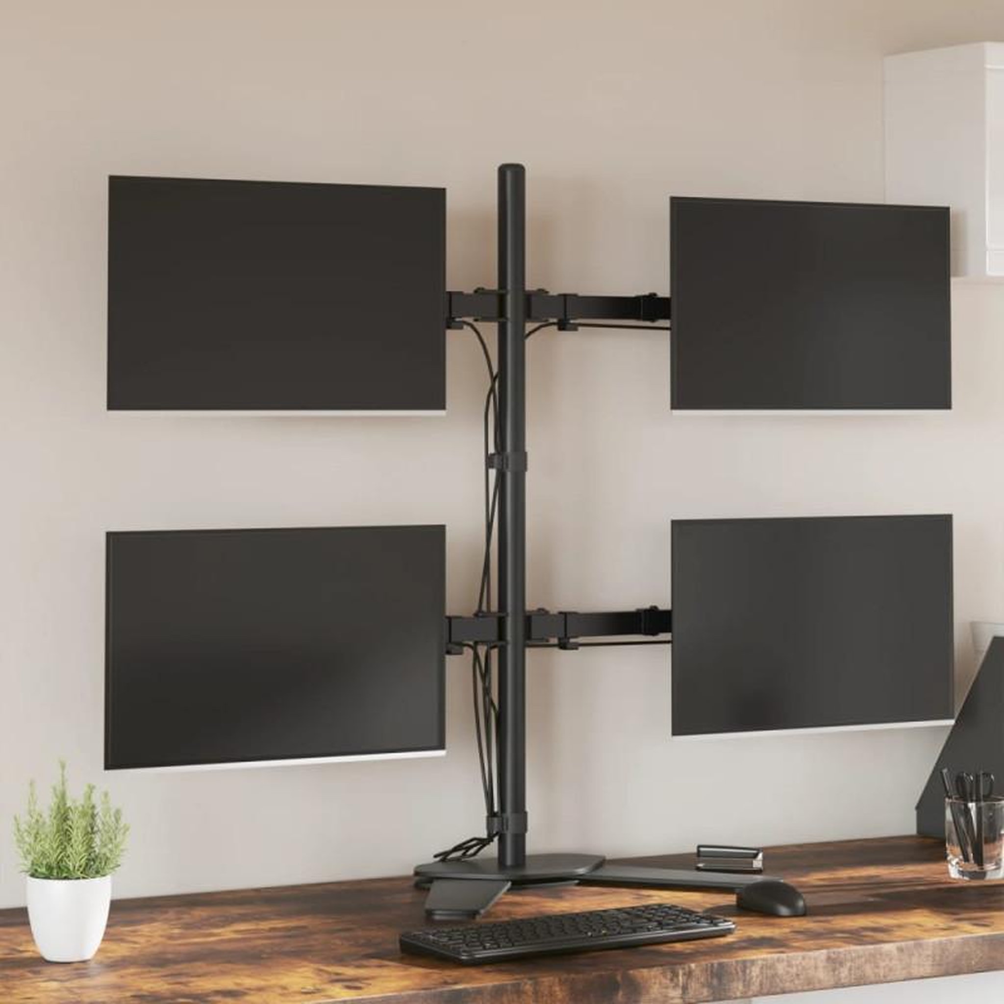 VIDAXL Support de moniteur noir acier VESA 75 100 mm