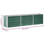 Voir la diapositive 6 : VIDAXL Lit sureleve de jardin Acier galvanise 240x40x45 cm Vert