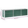 Voir la diapositive 6 : VIDAXL Lit sureleve de jardin Acier galvanise 240x40x45 cm Vert