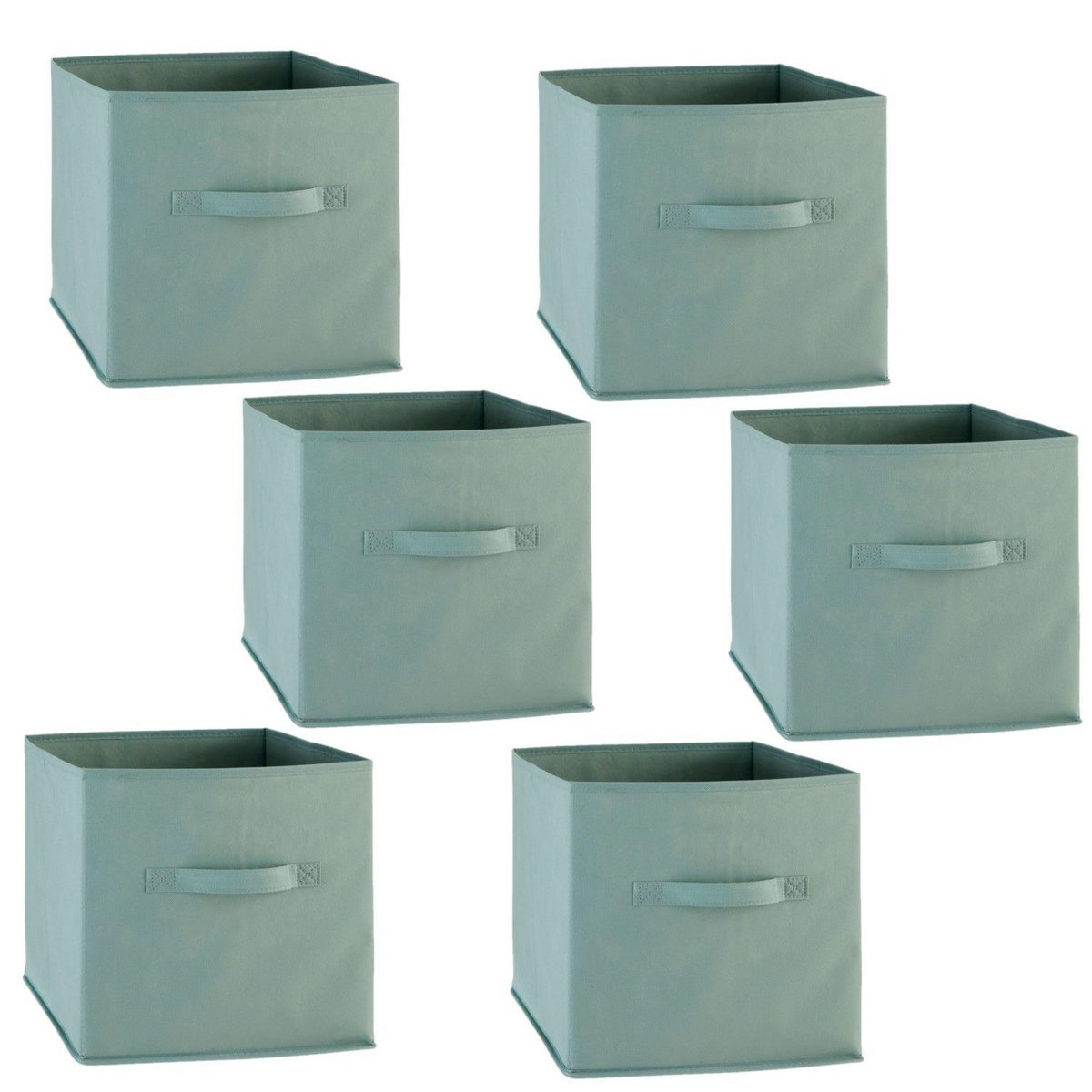 FIVE Lot de 6 boîtes de rangement en tissu MIX N' MODUL