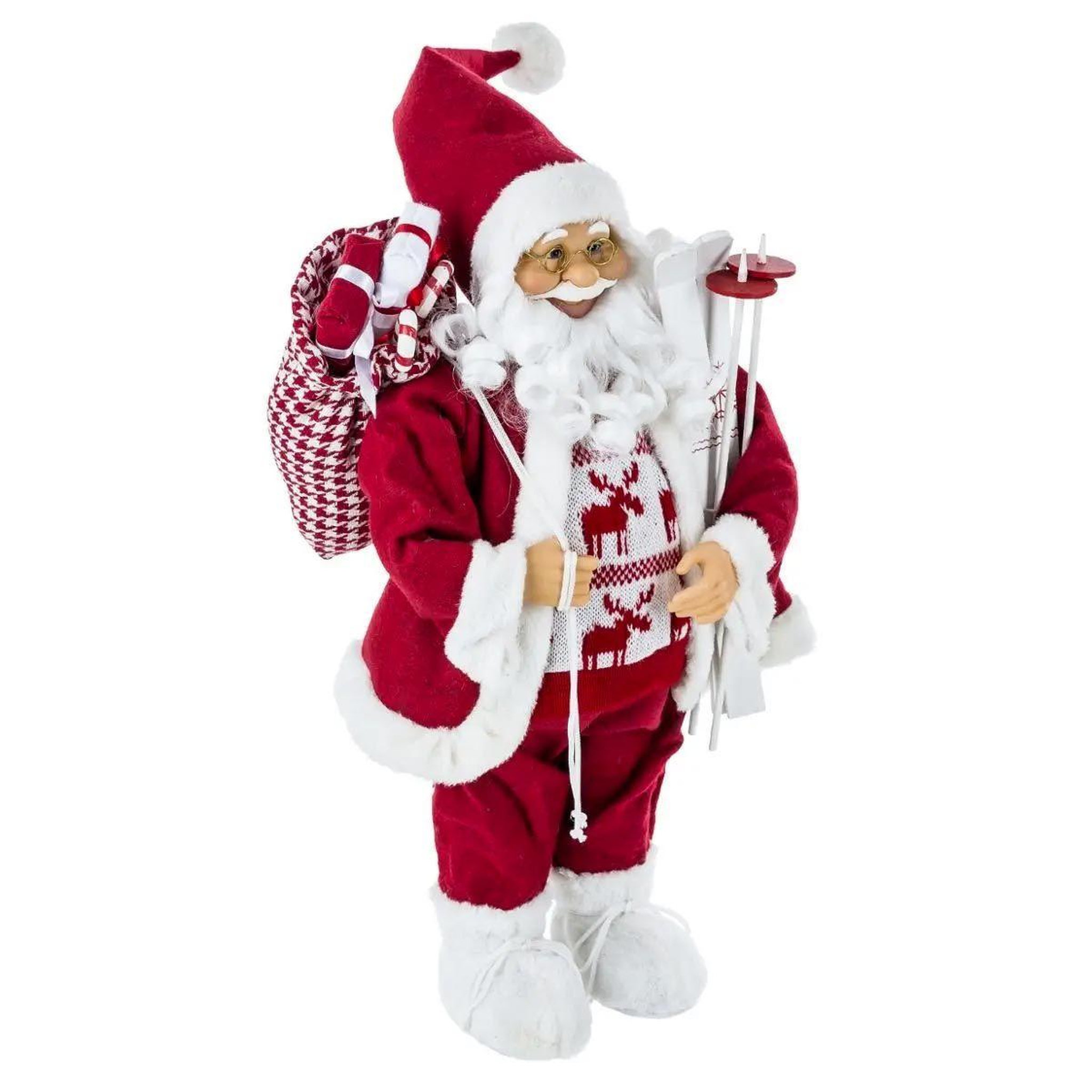 ATMOSPHERA Père noël déco  traditionnel  61cm rouge & blanc