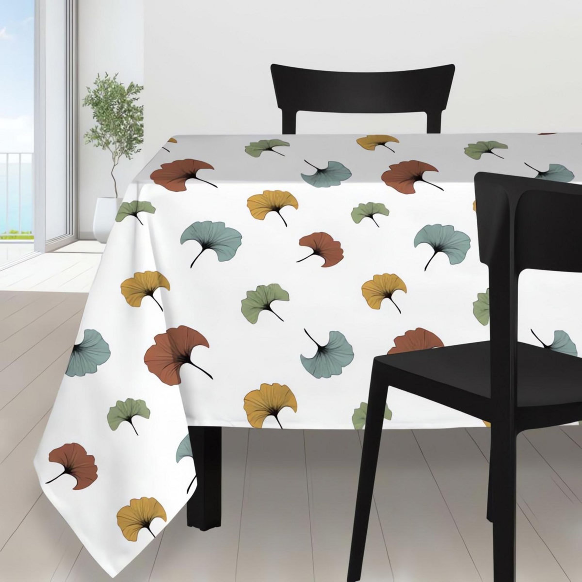 SOLEIL D'OCRE Nappe anti-tâches GINKGO, par Soleil d'Ocre