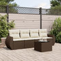 Voir la diapositive 1 : VIDAXL Salon de jardin avec coussins 5 pcs marron resine tressee