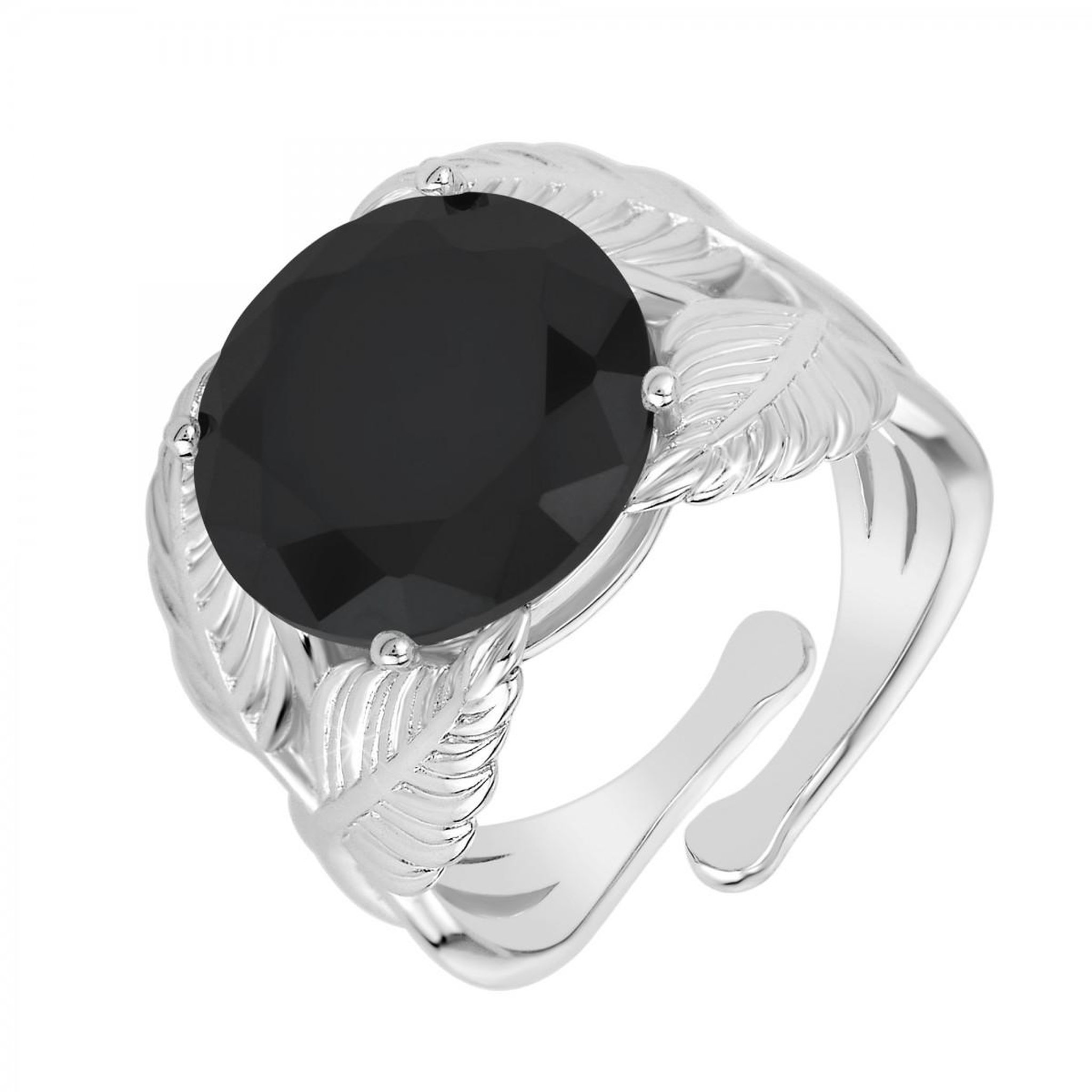 SC CRYSTAL Bague ajustable par SC Crystal ornée d'un Zirconium. Coloris disponibles : Jaune, Gris