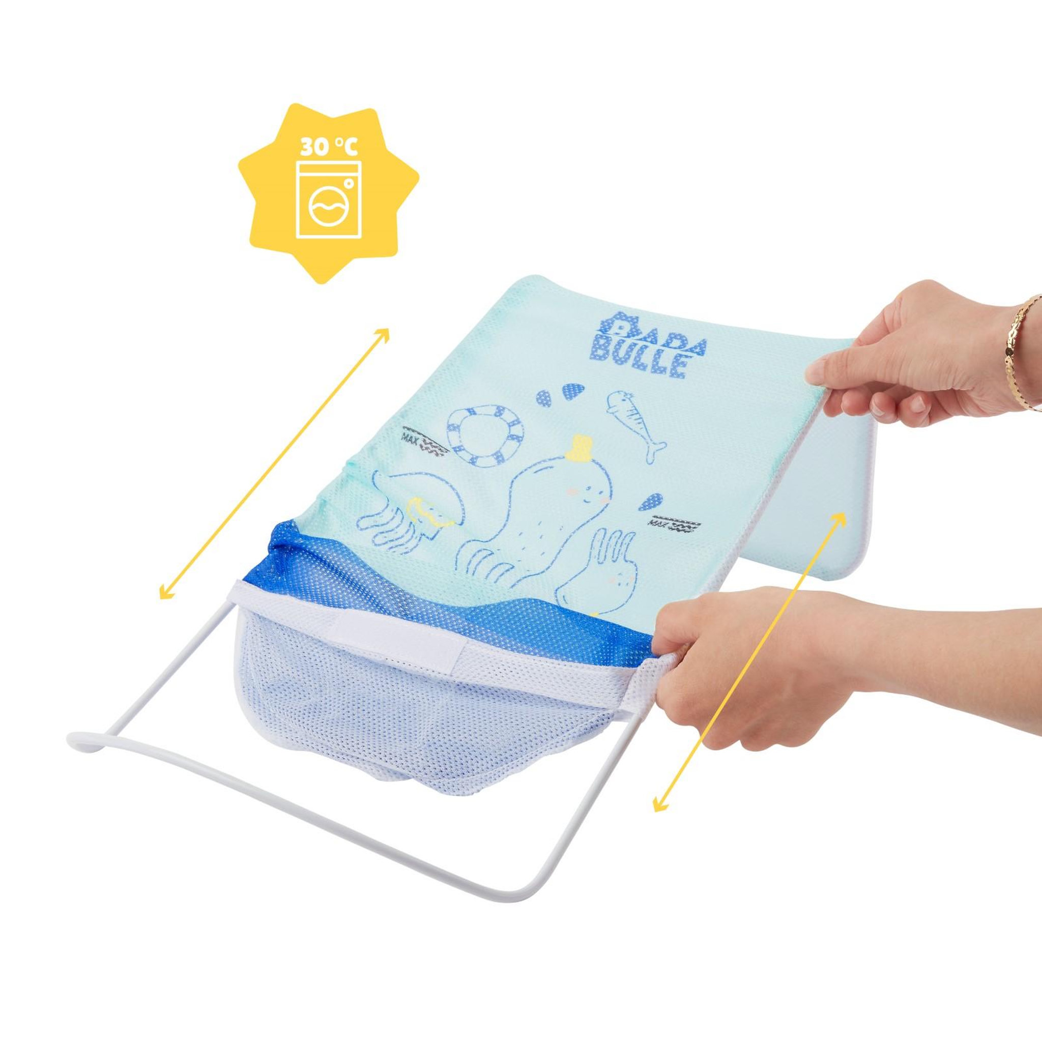 Voir la diapositive 3 : BADABULLE Hamac de bain Bébé Badabulle - Ergonomique - Tissu respirant - Dès la Naissance