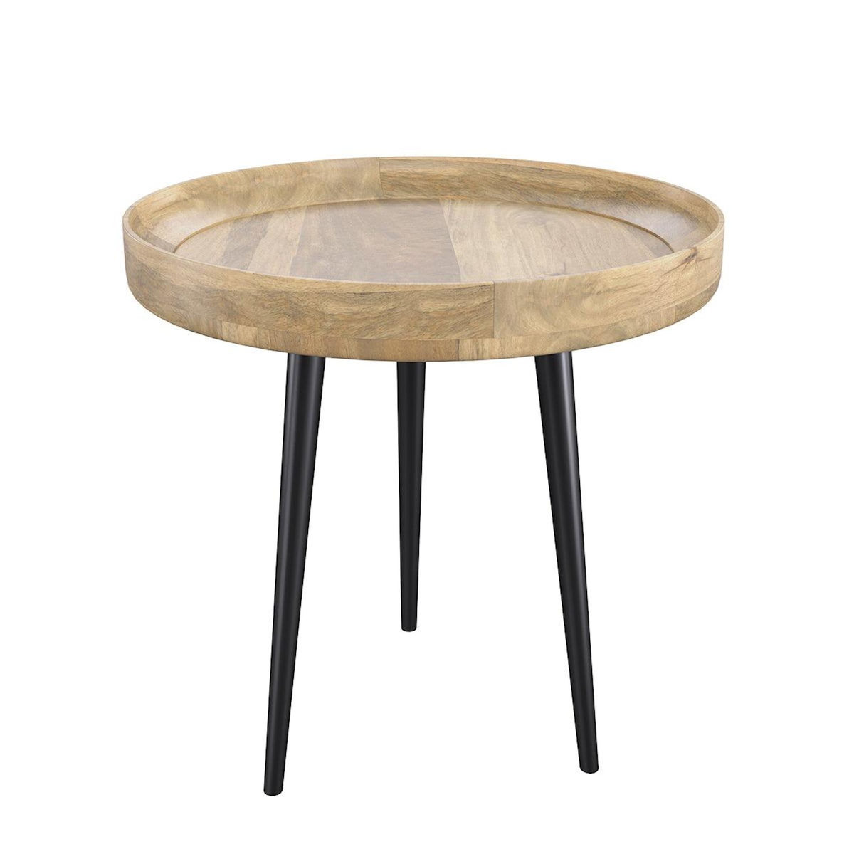 Rendez vous déco Table d'appoint ronde en bois de manguier foncé D40 cm - Palak