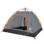 Voir la diapositive 4 : VIDAXL Tente de camping 3 personnes gris et orange liberation rapide