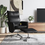 Voir la diapositive 1 : VIDAXL Fauteuil inclinable de massage avec repose-pied noir similicuir