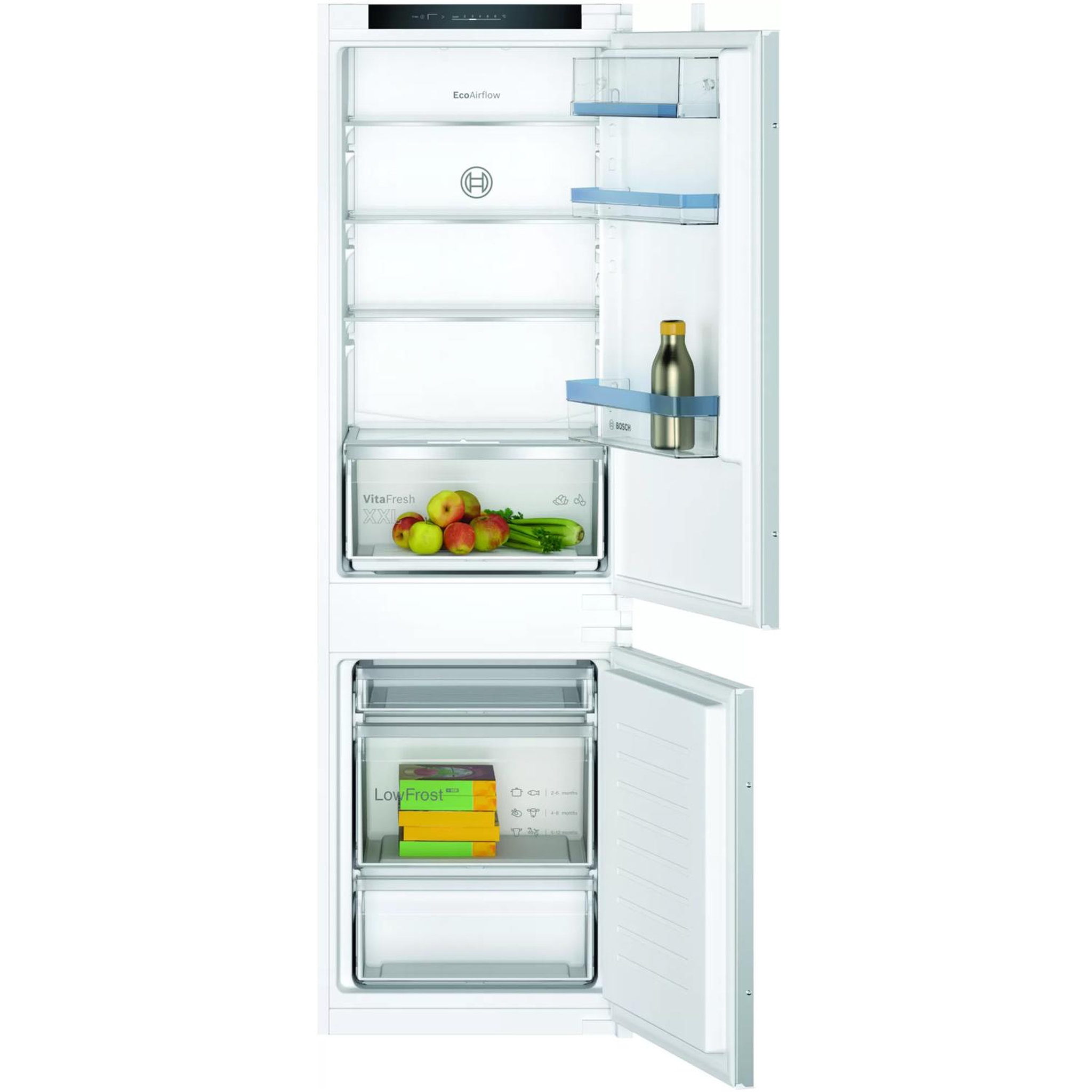 BOSCH Réfrigérateur combiné intégrable à glissières 267l - kiv86vse0