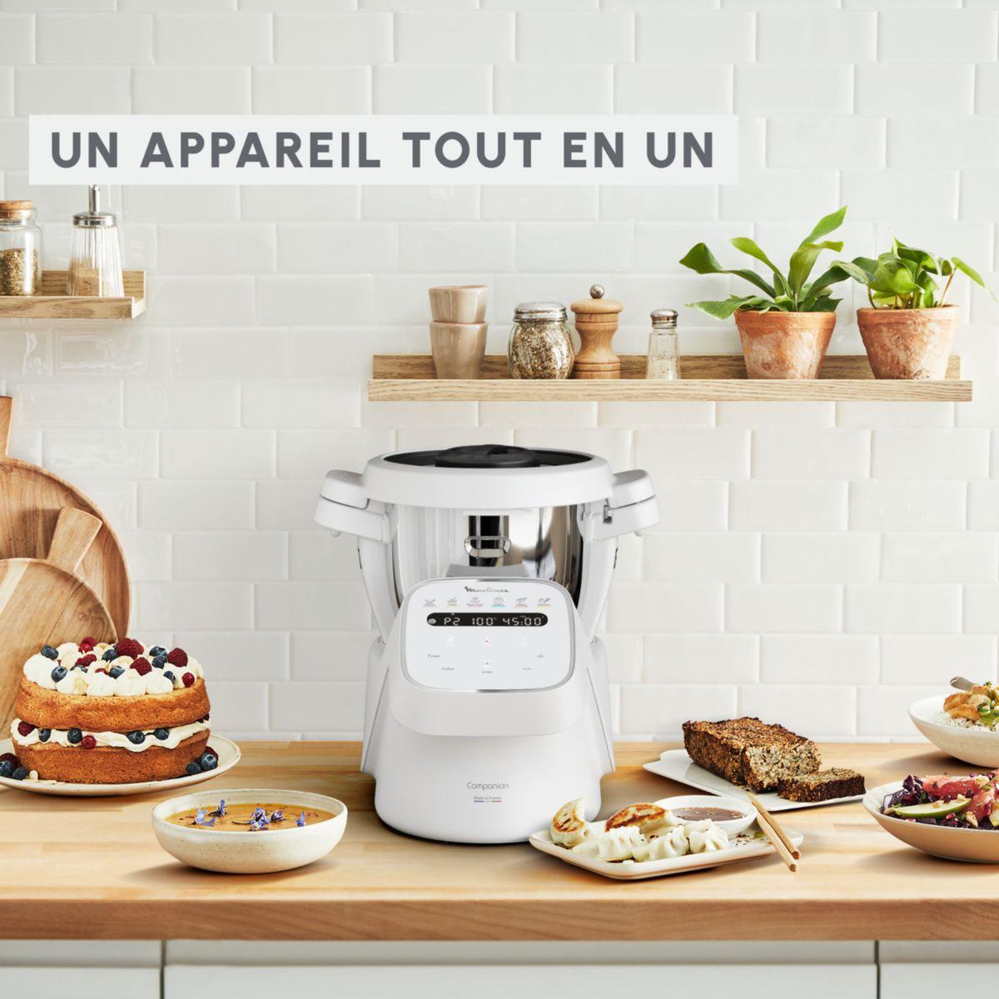 Voir la diapositive 3 : MOULINEX Robot cuiseur companion xl 14 fonctions hf840110