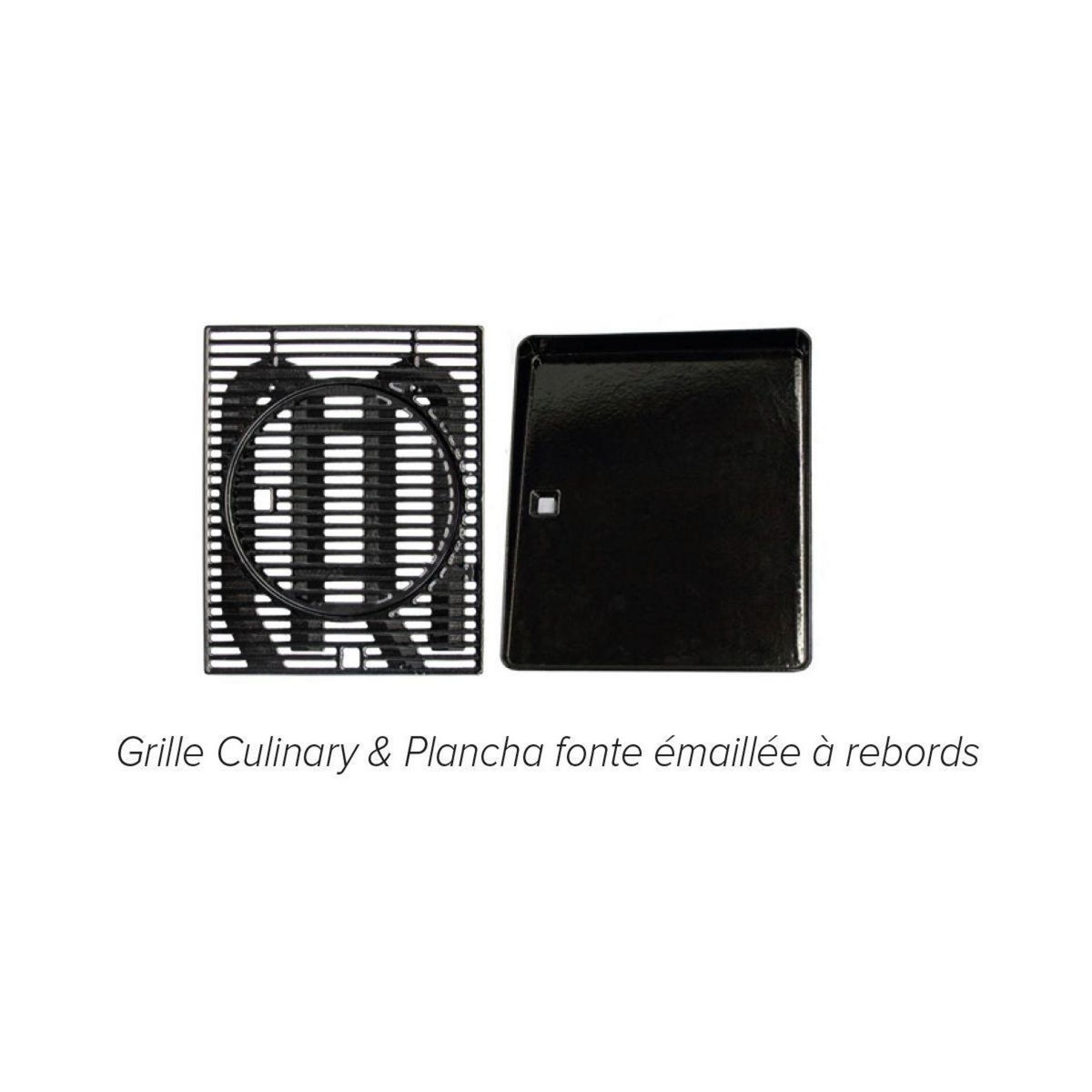 CAMPINGAZ Barbecue gaz Onyx 4S noir 4 brûleurs sur chariot, 72x46 cm