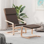 Voir la diapositive 1 : VIDAXL Chaise de relaxation avec repose-pied Marron fonce Tissu