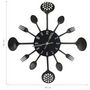 Voir la diapositive 6 : VIDAXL Horloge murale et cuillere avec fourchette Noir 40 cm Aluminium