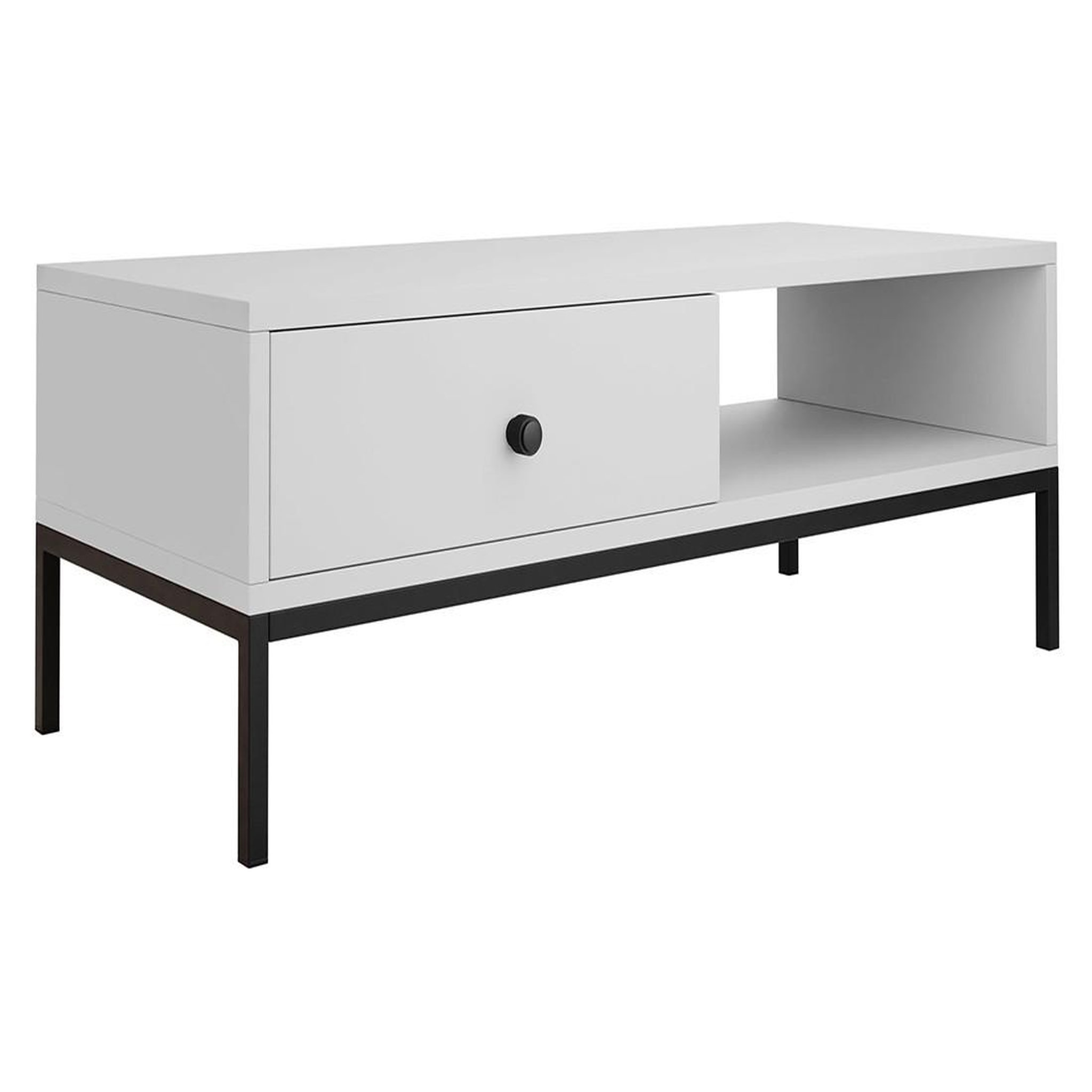 Voir la diapositive 1 : BEST MOBILIER Filipo - table basse - 1 tiroir et 1 niche - 90 cm