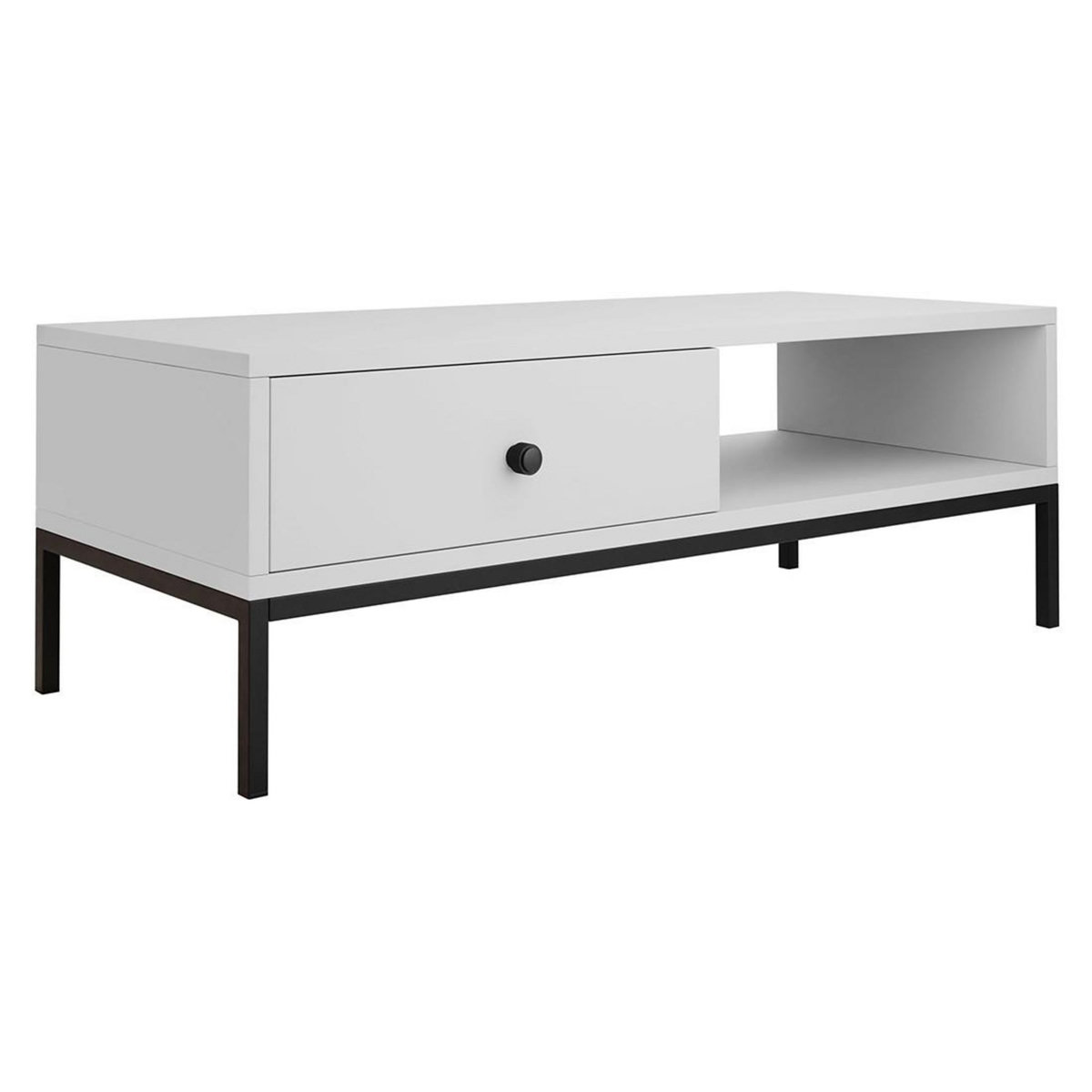 BEST MOBILIER Filipo - table basse - 1 tiroir et 1 niche - 90 cm