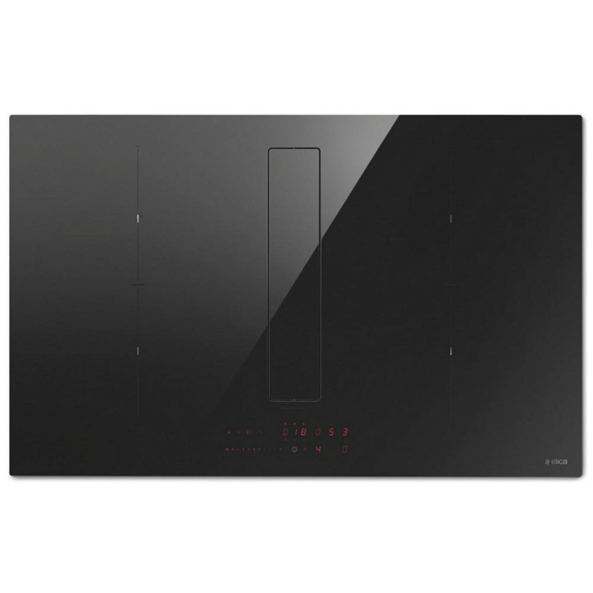 ELICA Table de cuisson aspirante induction 83cm 4 feux 7400w noir - PRF0179476