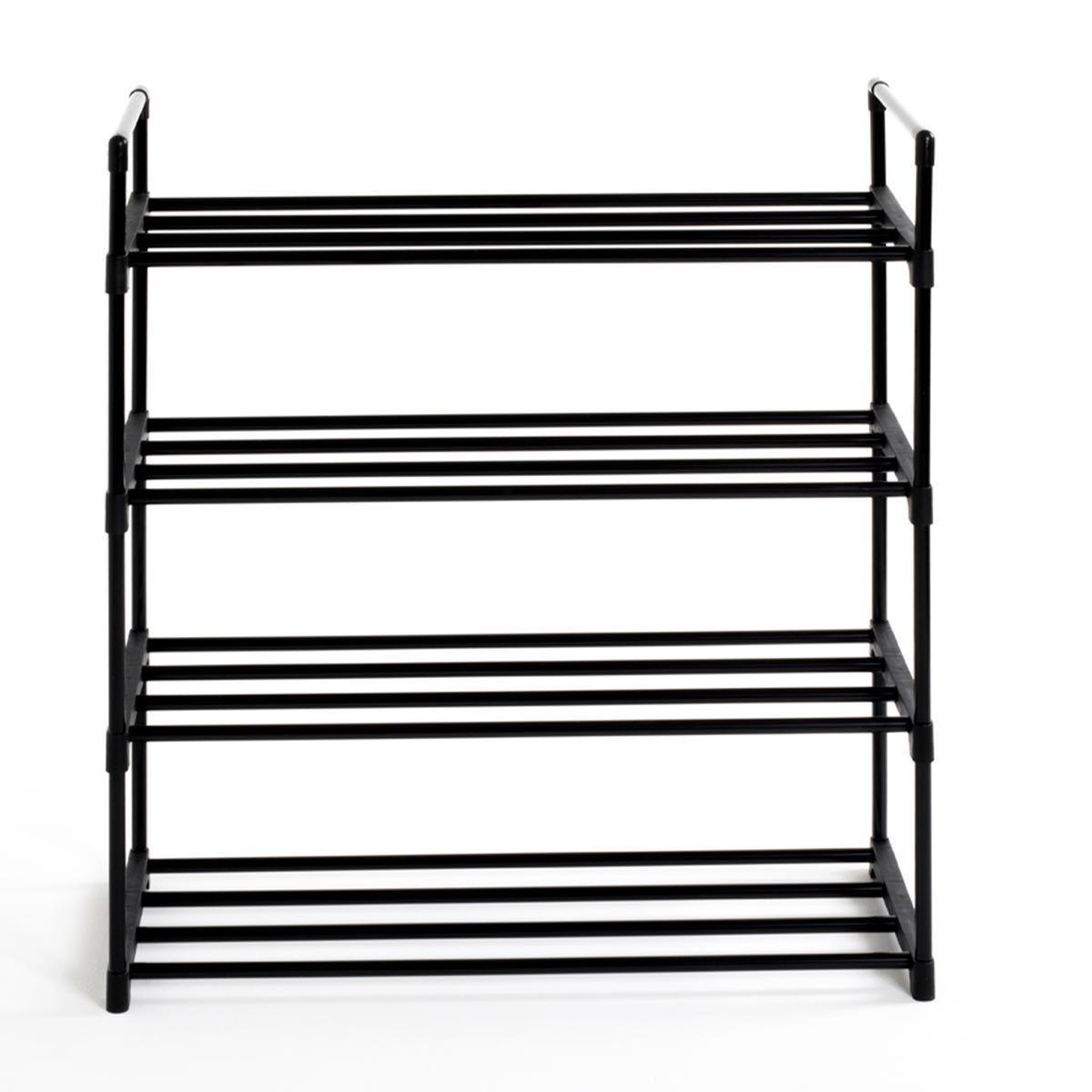 Voir la diapositive 2 : Paris Prix Étagère à chaussures  4 niveaux  74cm noir