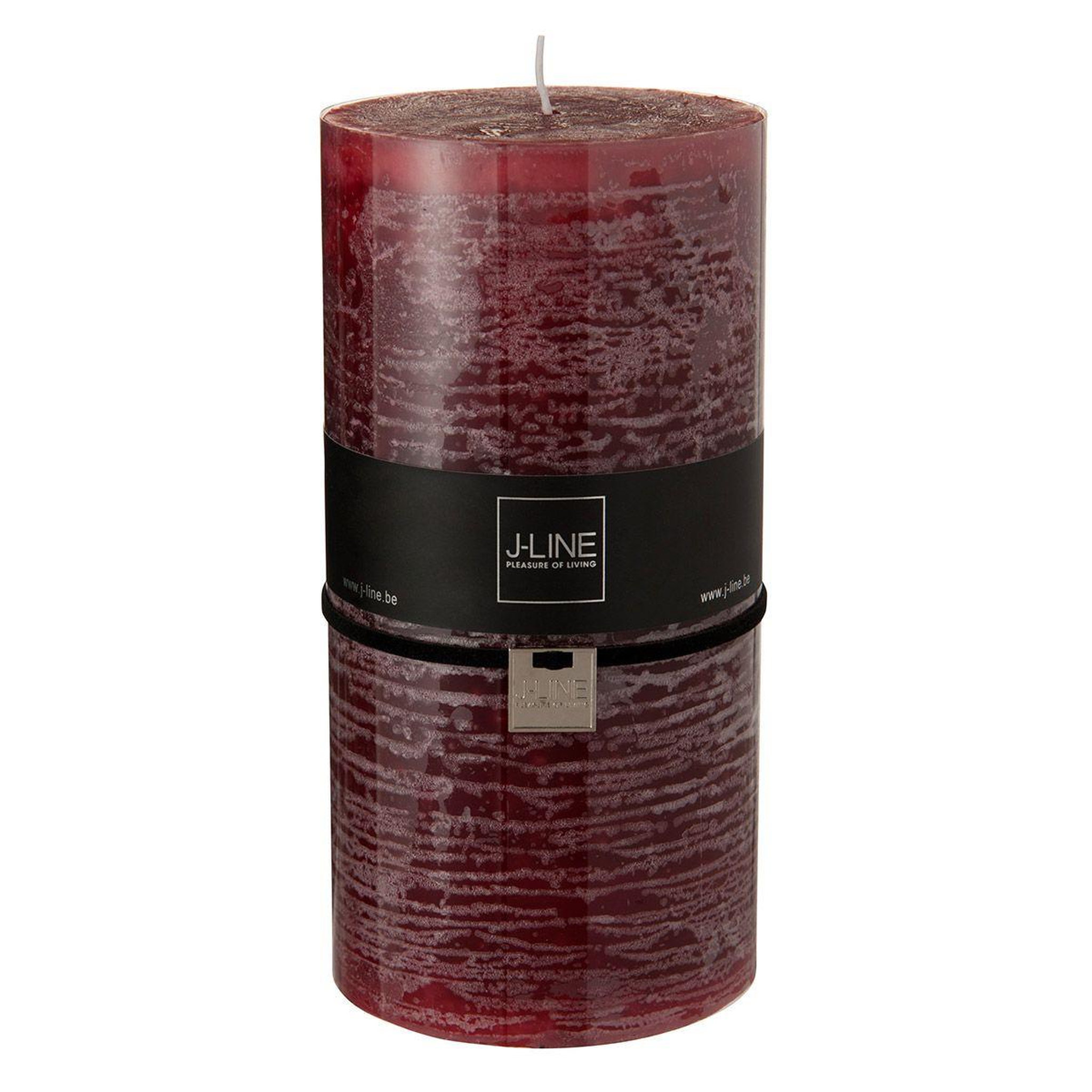 Voir la diapositive 1 : J-LINE Bougie cylindrique déco  junina  20cm cerise