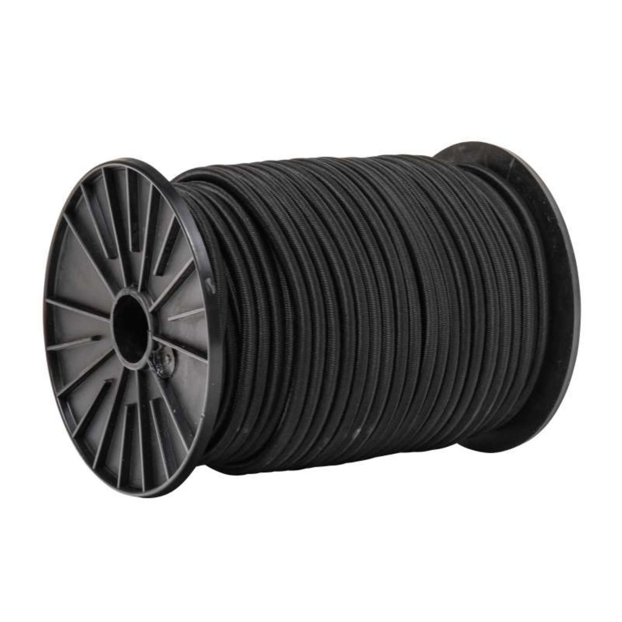 Voir la diapositive 3 :  Tendeur élastique noir WERKAPRO 6mm x 50 mètres sur bobine