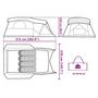 Voir la diapositive 6 : VIDAXL Tente de camping avec porche 4 personnes bleu impermeable