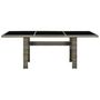 Voir la diapositive 2 : VIDAXL Table de jardin Marron Resine tressee et verre trempe