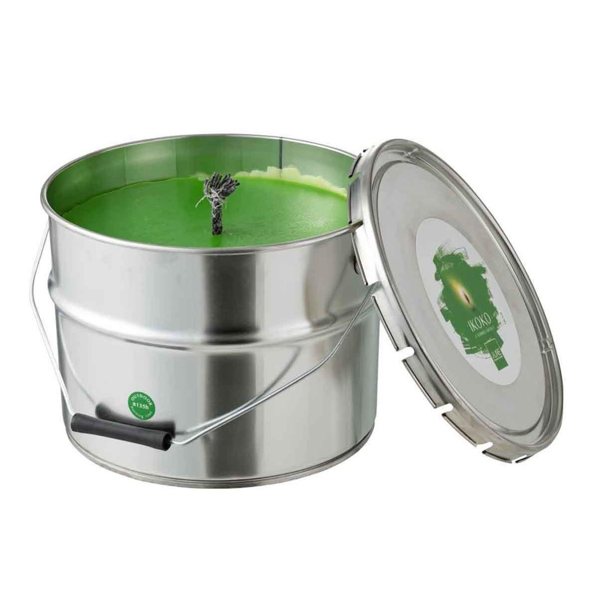 Voir la diapositive 1 : J-LINE Bougie Parfumée  Ikoko Citronnelle  28cm Vert