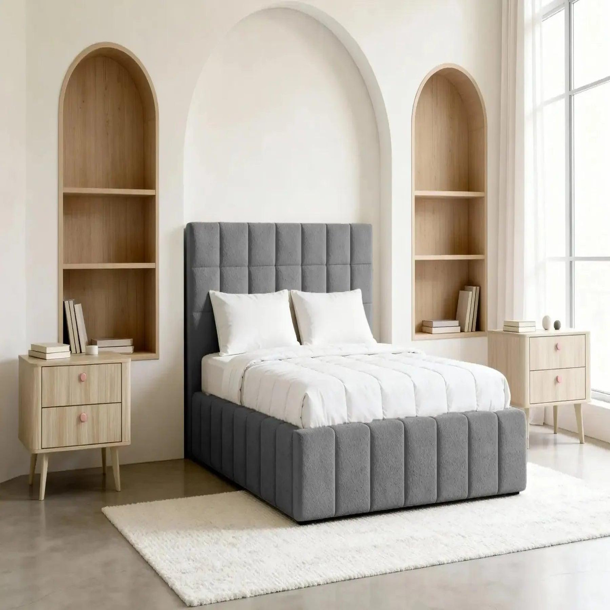 Voir la diapositive 2 : CASANOVA PARIS Florence - lit coffre tissu chenille